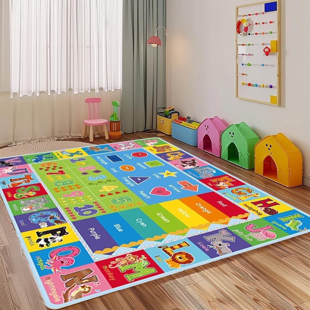 ABC Carpet,Kids Carpet for Playroom, Classroom Floor Play Mat for Kids,Presch…