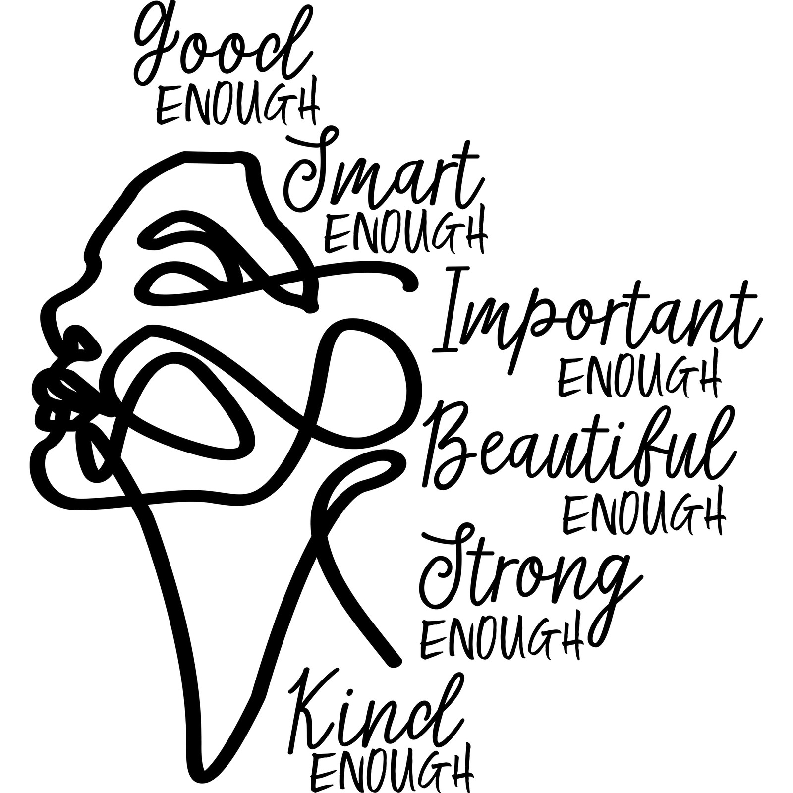 Inspirational Wall Decals for Line Art Set Quote Sticker Motivational Office …