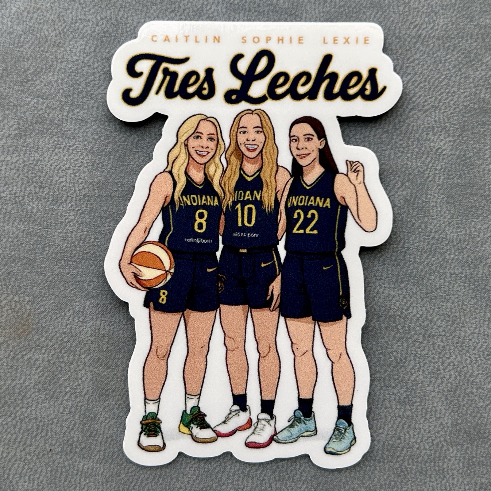 Tres Leches sticker Fever Caitlin Clark Lexie Hull Sophie Cunningham Basketball
