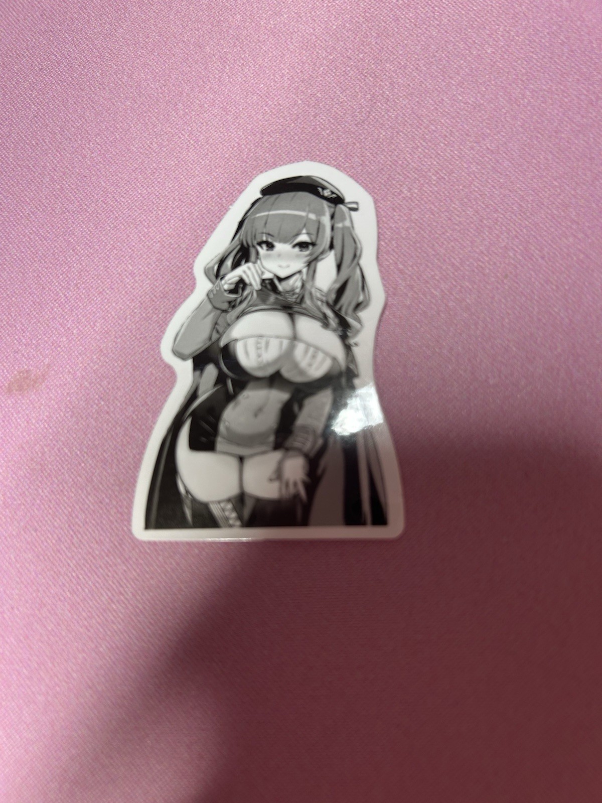 black and white waifu lewd fantasy girls stickers #12