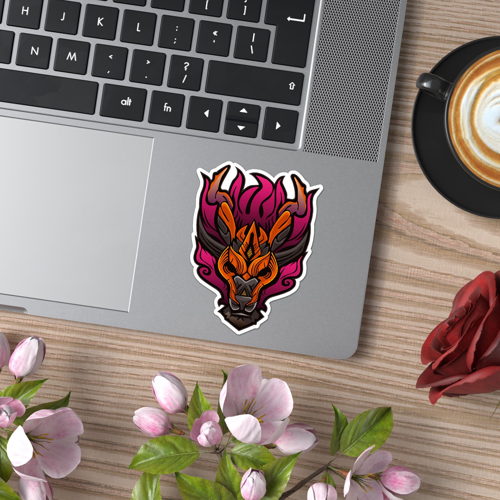 Oriental Cat Demon – Vinyl Decal Sticker – Car Window Laptop – ebn8014