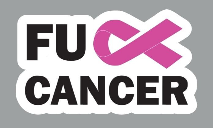 F**k Cancer Die Cut Glossy Fridge Magnet
