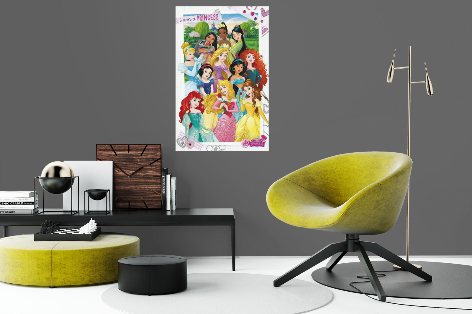11 princesses Cartoon Graphic Wall Decal Poster Removable Adhesive Backing