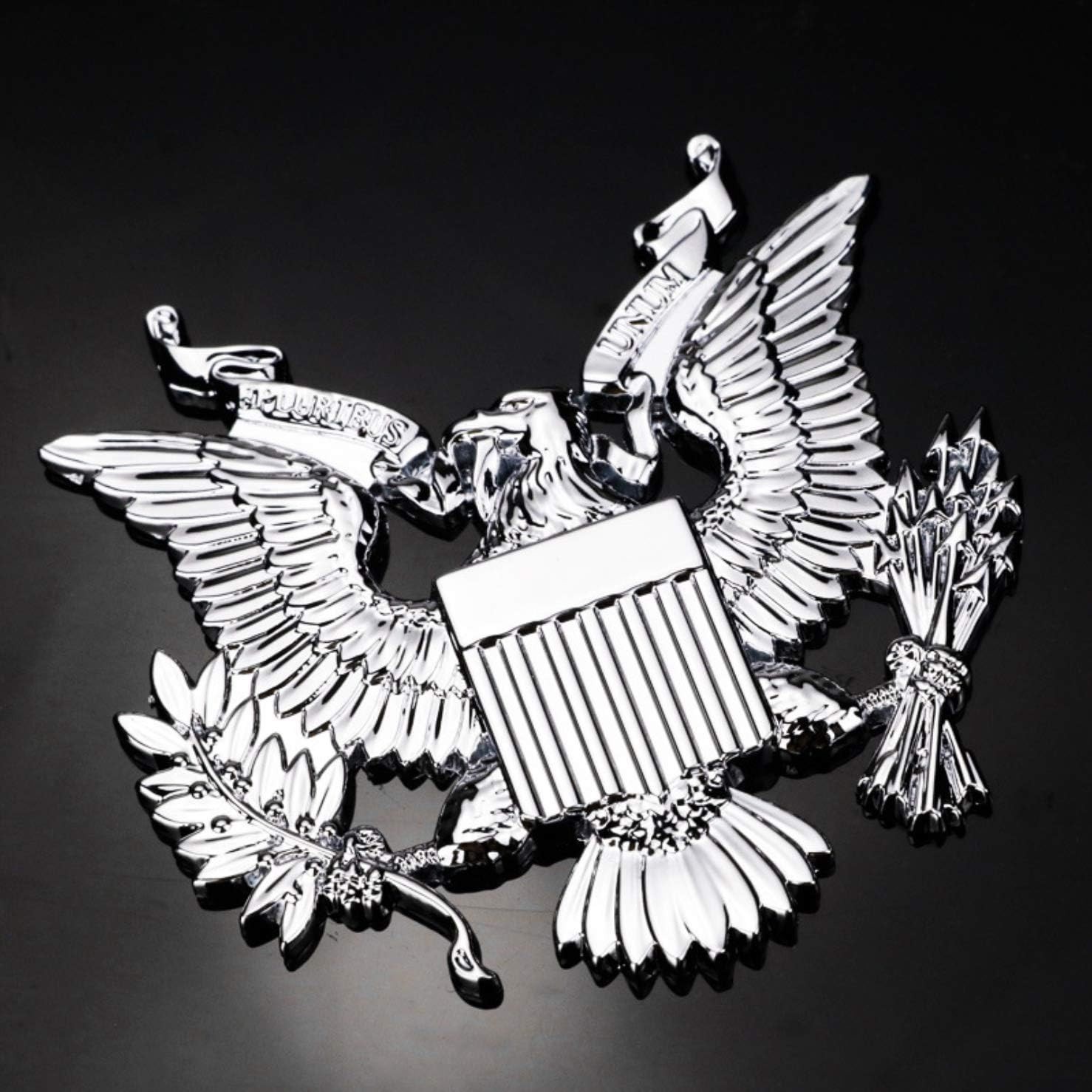 US Army Metal Car Emblem Sticker Decal – Silver Military Car Decal USA