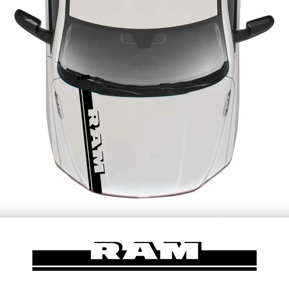 Hood Stripe Kit Decal for Dodge RAM 1500 / 2500 / 3500 Rebel / TRX | Vinyl Truck