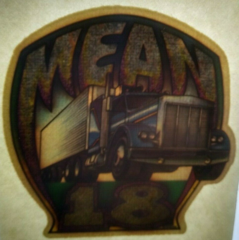 Big Rig Trucks Screamin Gleamin Glitter Iron-On Transfer Decal Donruss 1970s
