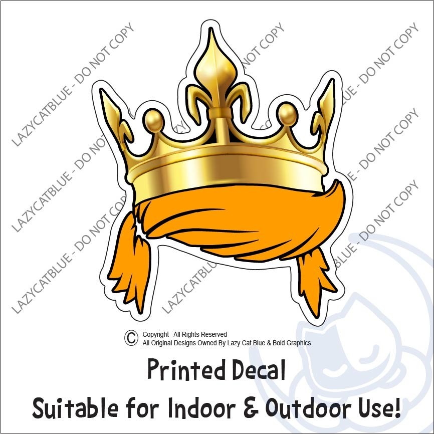 Trump Hair King Crown Decal Sticker MAGA America Great Political Anti Liberal US
