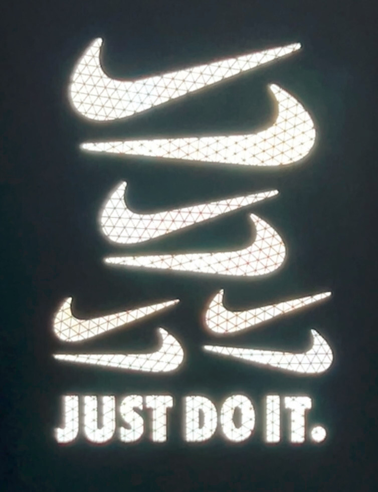 Nike Swoosh Logo Stickers Decals Reflective Reflector Pack Flexible Waterproof