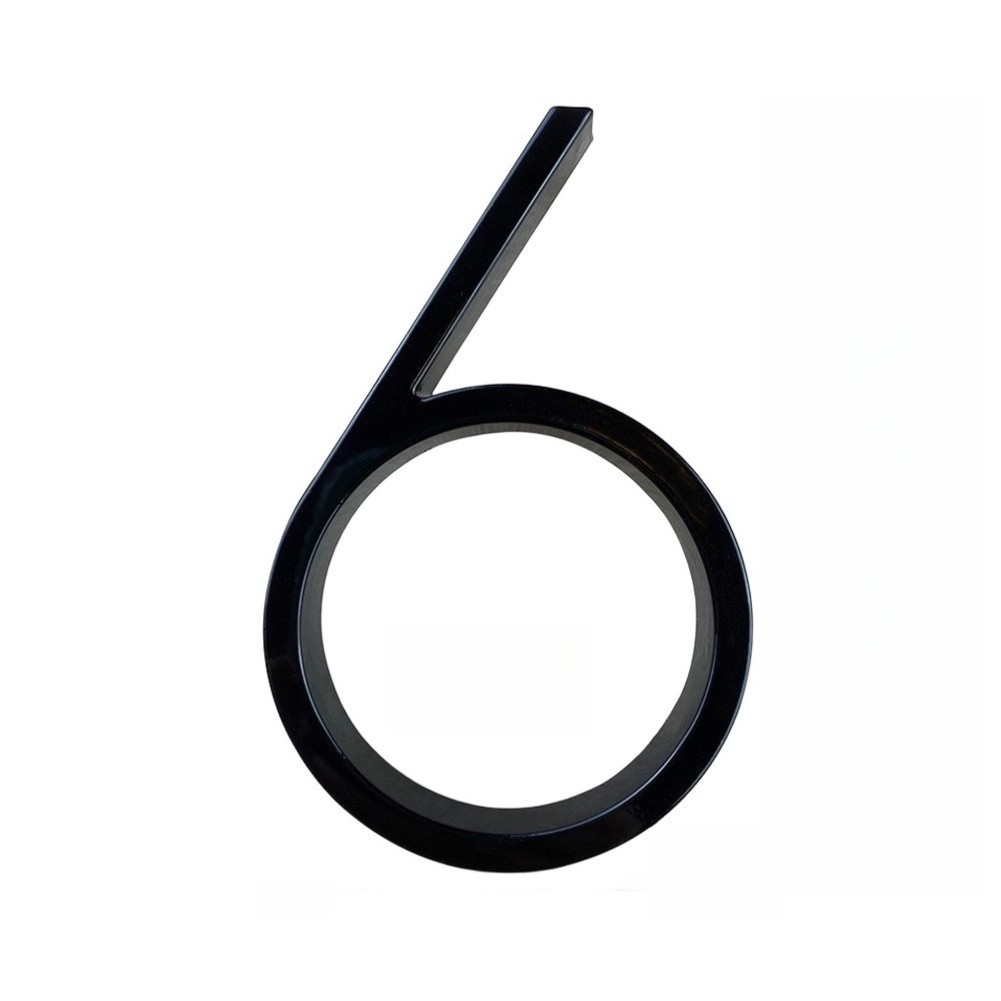 Stainless Steel 5 Inch Black House Numbers 12cm Floating Mount Exterior Sign