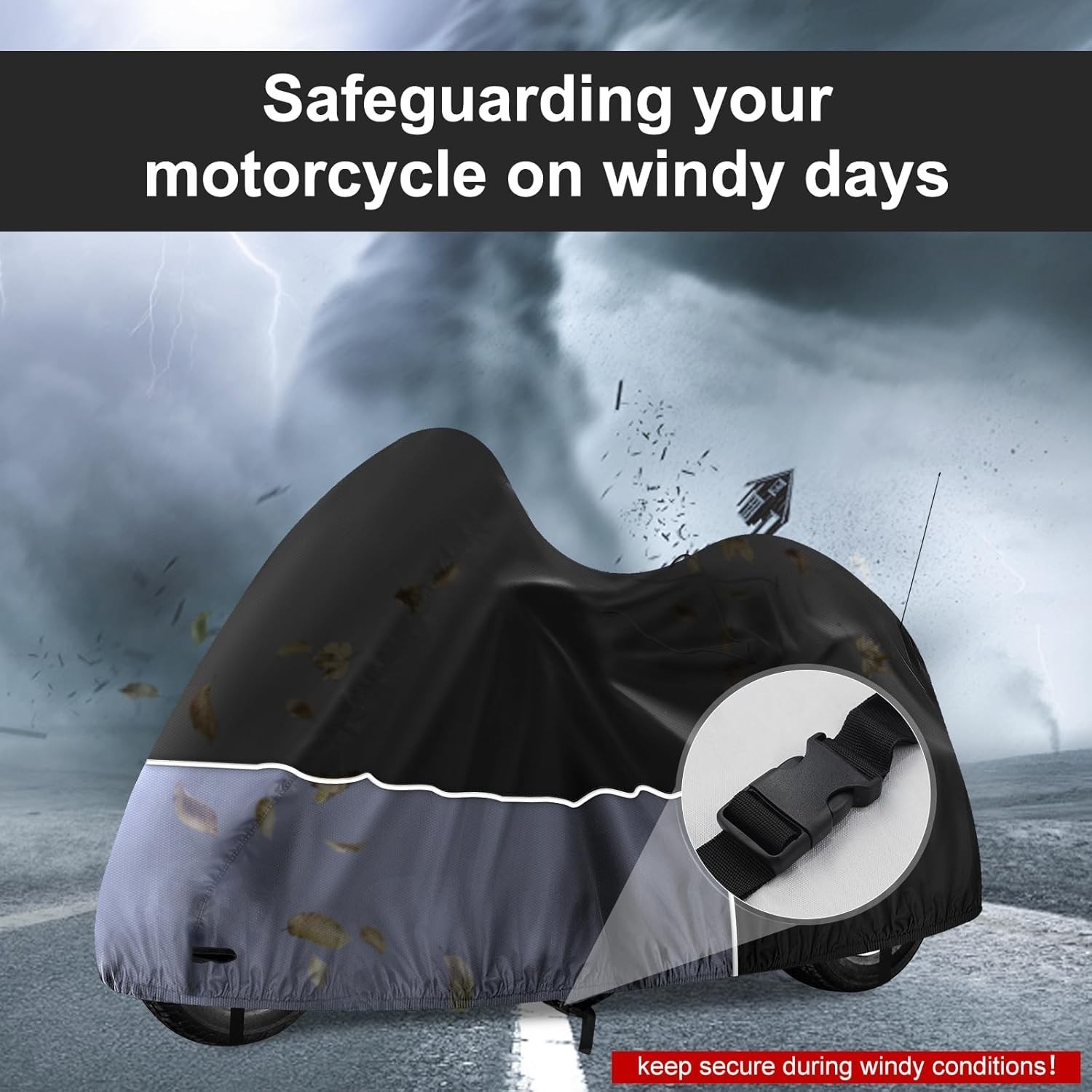 Trike Cover, Waterproof 3 Wheel Motorcycle Cover for Harley Davidson, Honda Gold