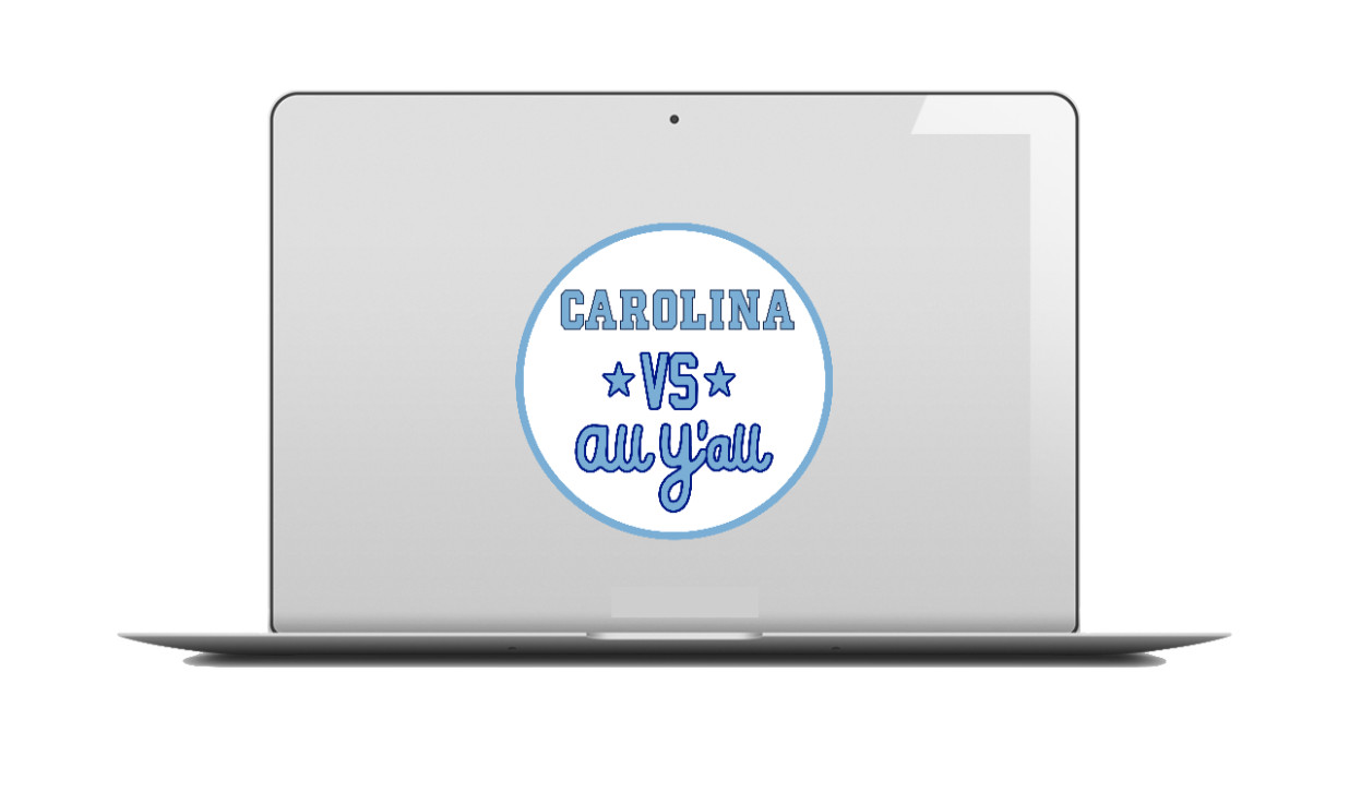 North Carolina – VS All Y'all – Vinyl Decal 4" Car Truck Laptop Cooler Smoker 25