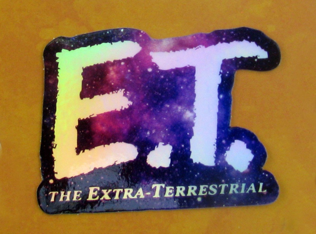E.T. Holographic Logo Sticker 3" ET the Extra Terrestrial Metallic Shiny Decal