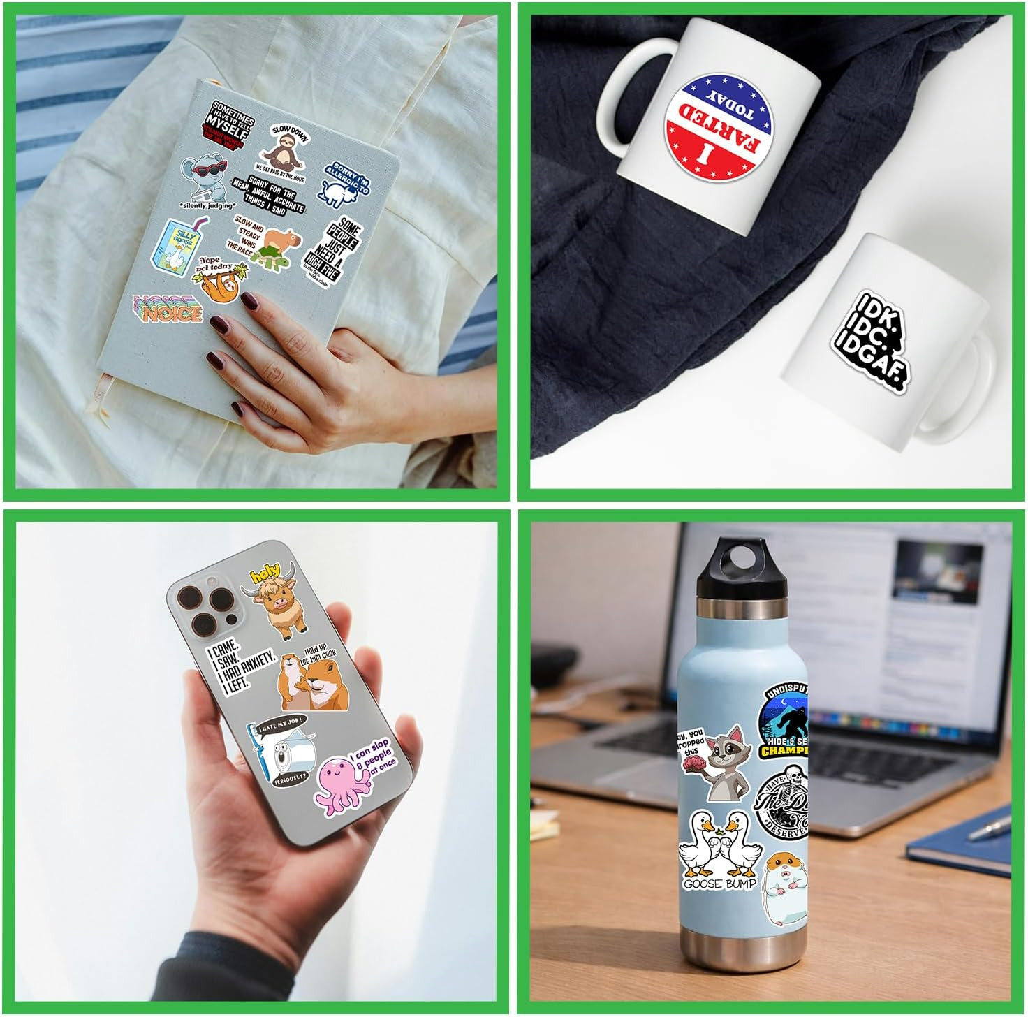 400 Pcs Funny Stickers for Adults Dirty Humor, Water Bottles Waterproof Cool