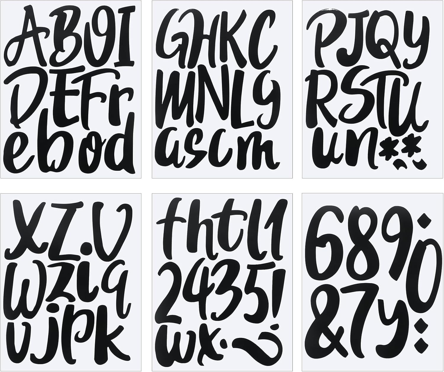 Vinyl Letters Stickers Set – 576 Pieces