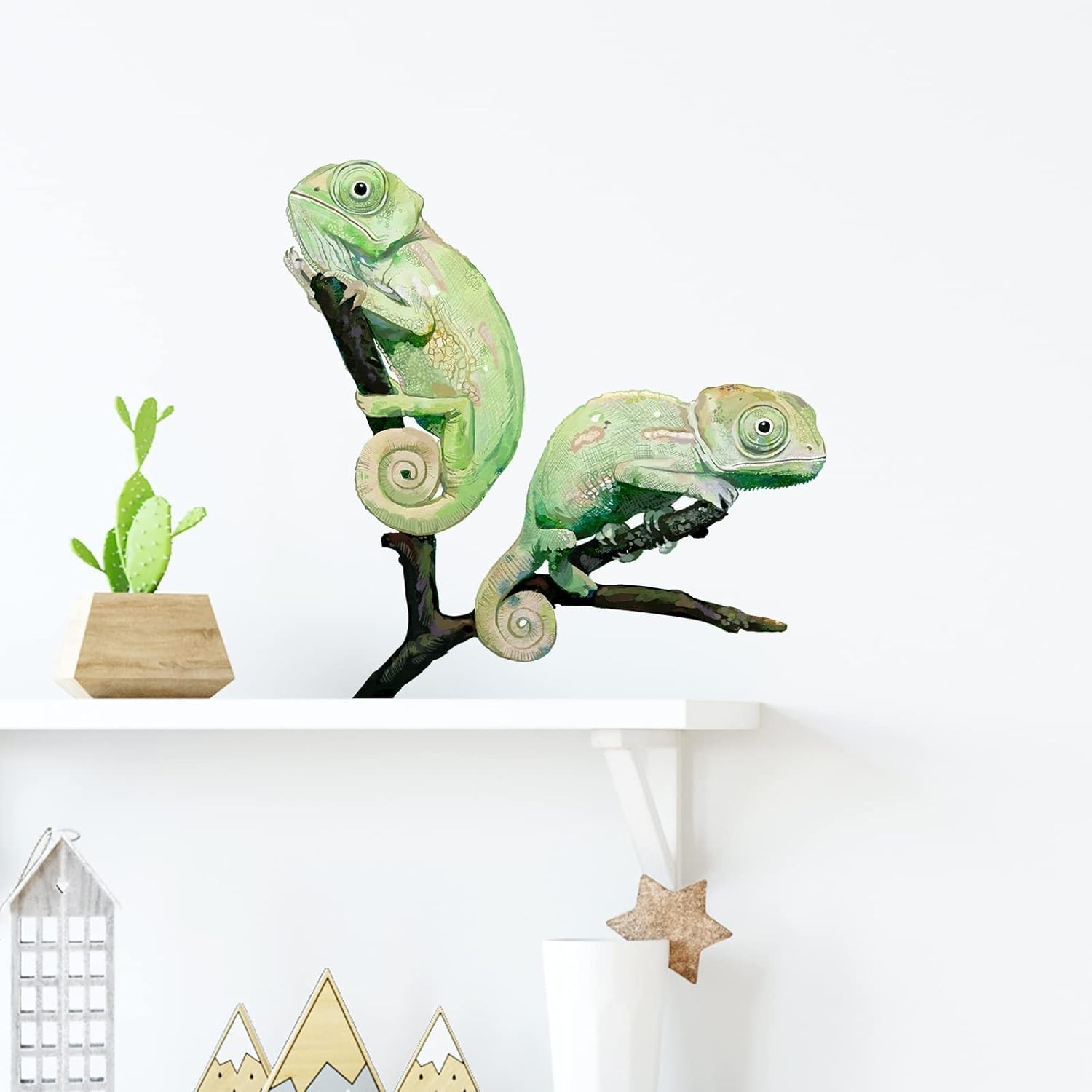Colorful Chameleons Wall Decal – Removable Waterproof Stickers for Nursery