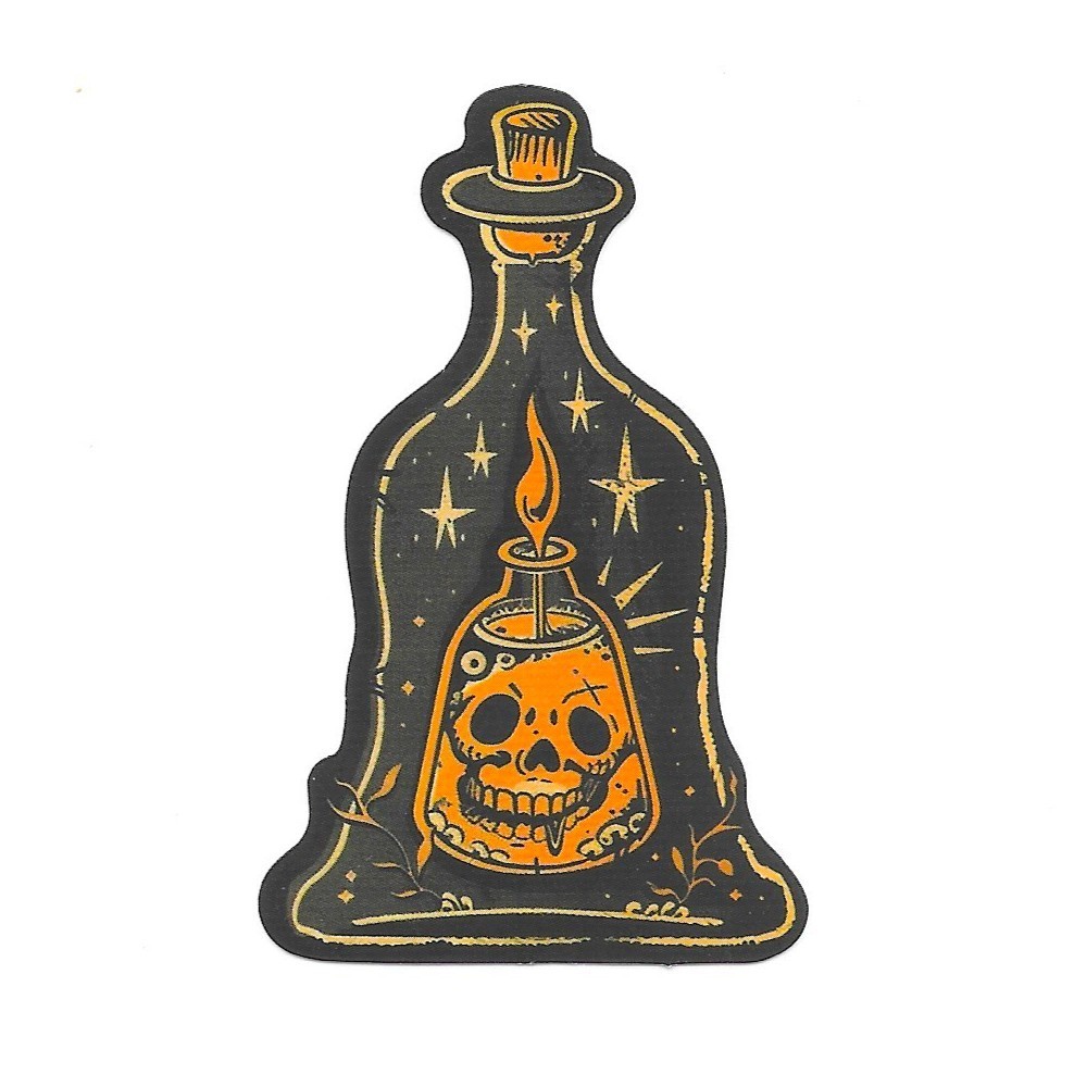 Magic Potion Skull Decal Dark Aesthetic Vinyl Die Cut Sticker Occult Art Candle