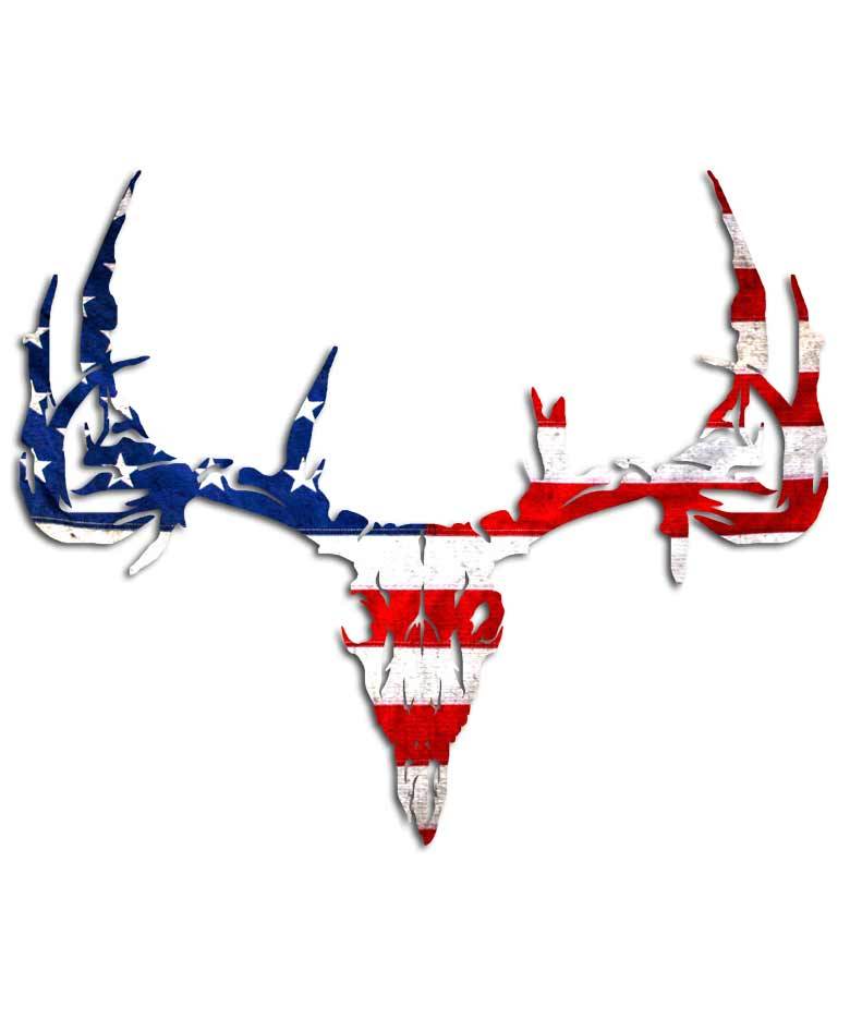 Deer Hunting American Flag Decal Sticker Archery Window Truck for Chevy Ford USA