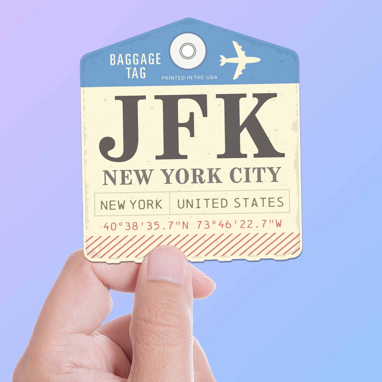 John F. Kennedy Itl Airport Sticker – JFK Luggage Tag Pilot Decal