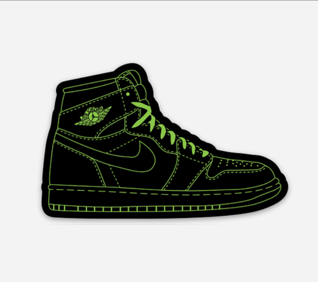 3" Jordan 1 Sticker Sneakers Nike Decal Matte Finish Chicago Bred Mocha Royal