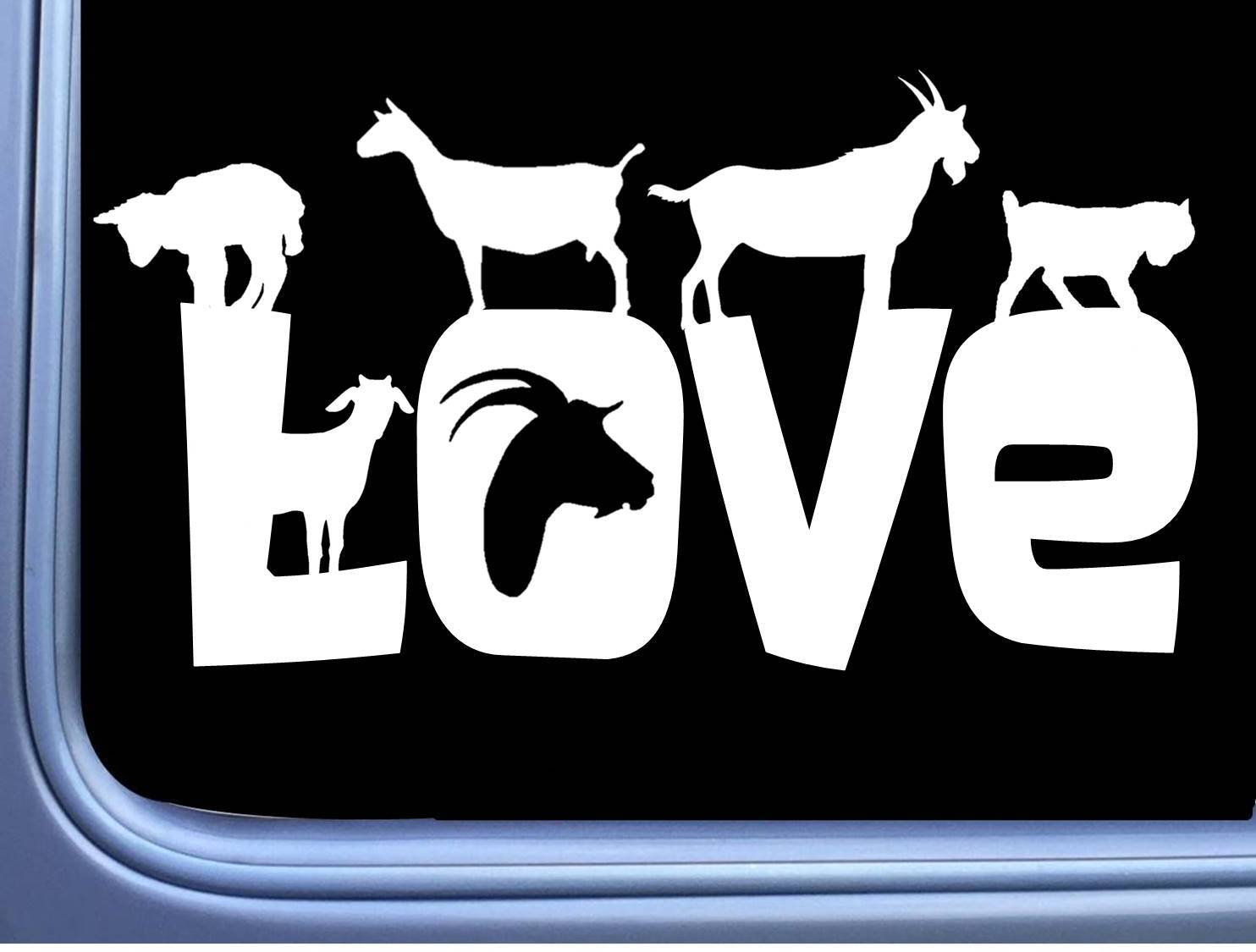Goat Love Sticker Decal OS 188 8" goat lover gift