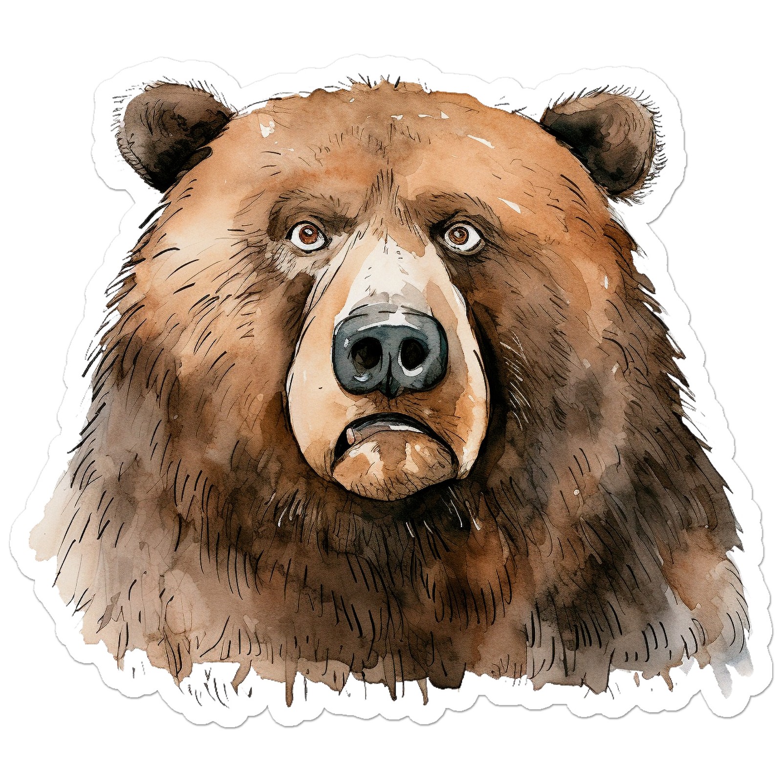 Grizzly Brown Bear – Vinyl Decal Sticker – Car Window Laptop – ebn12393