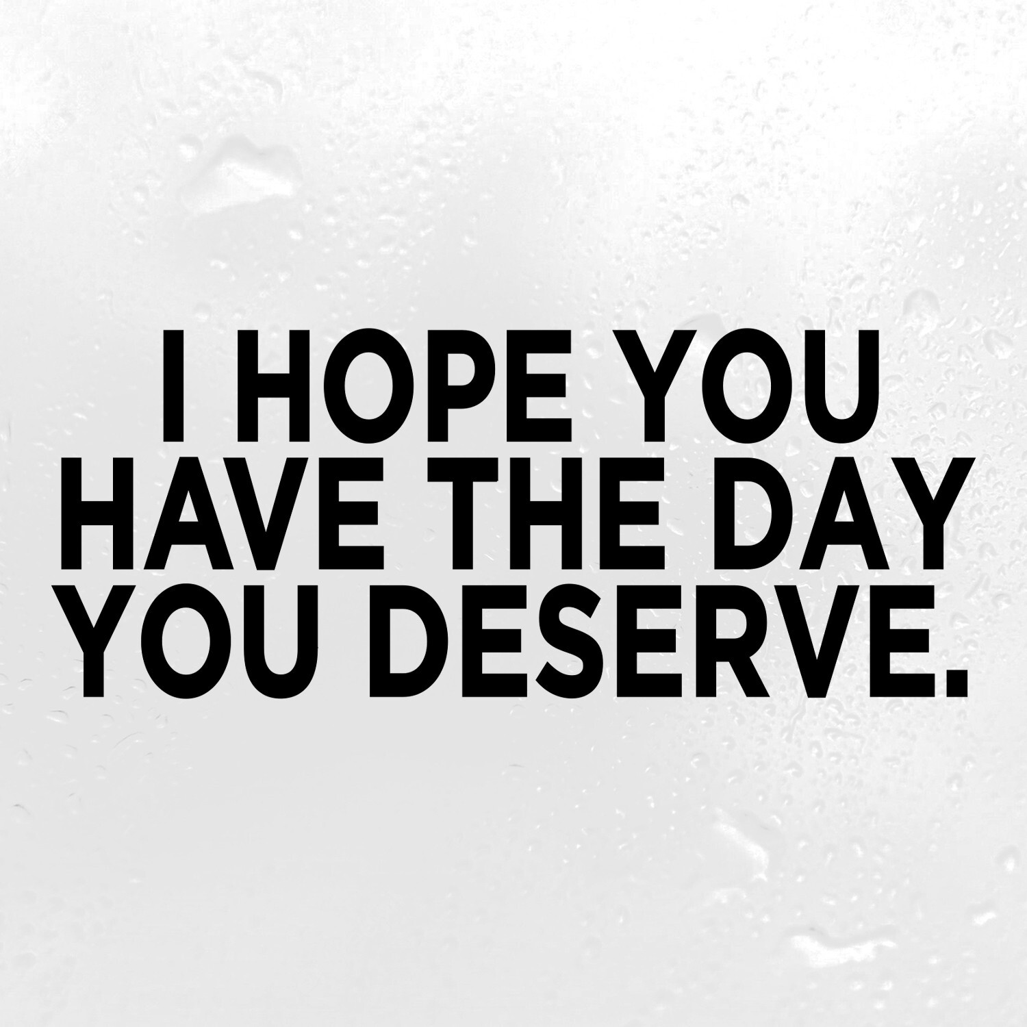 I Hope You Have The Day You Deserve Vinyl Decal | Karma Truth Bumper Sticker