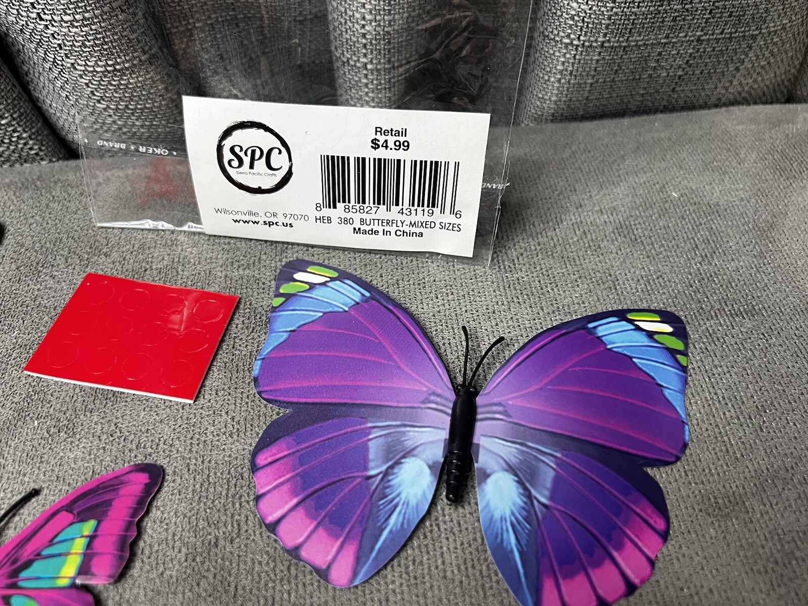 SPC 3D Magnetic Butterflies Wall Fridge Decor Crafts Mixed Sizes Realistic Lot