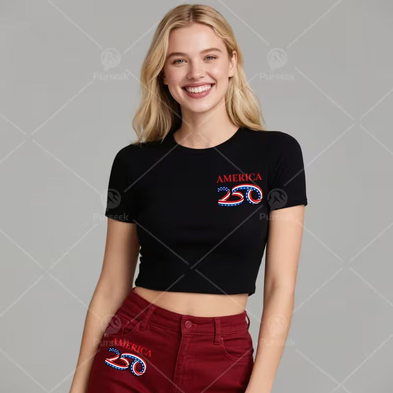 America 250th Anniversary Chest Logo Ironon Stickers heat transfer 2 pack