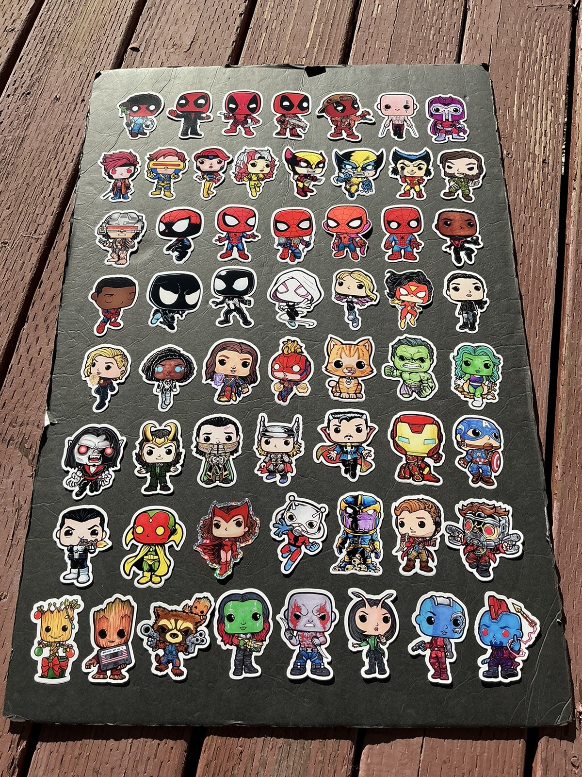 Lot of Marvel Funko Pop Style Decal / Stickers Custom Art Variant Set