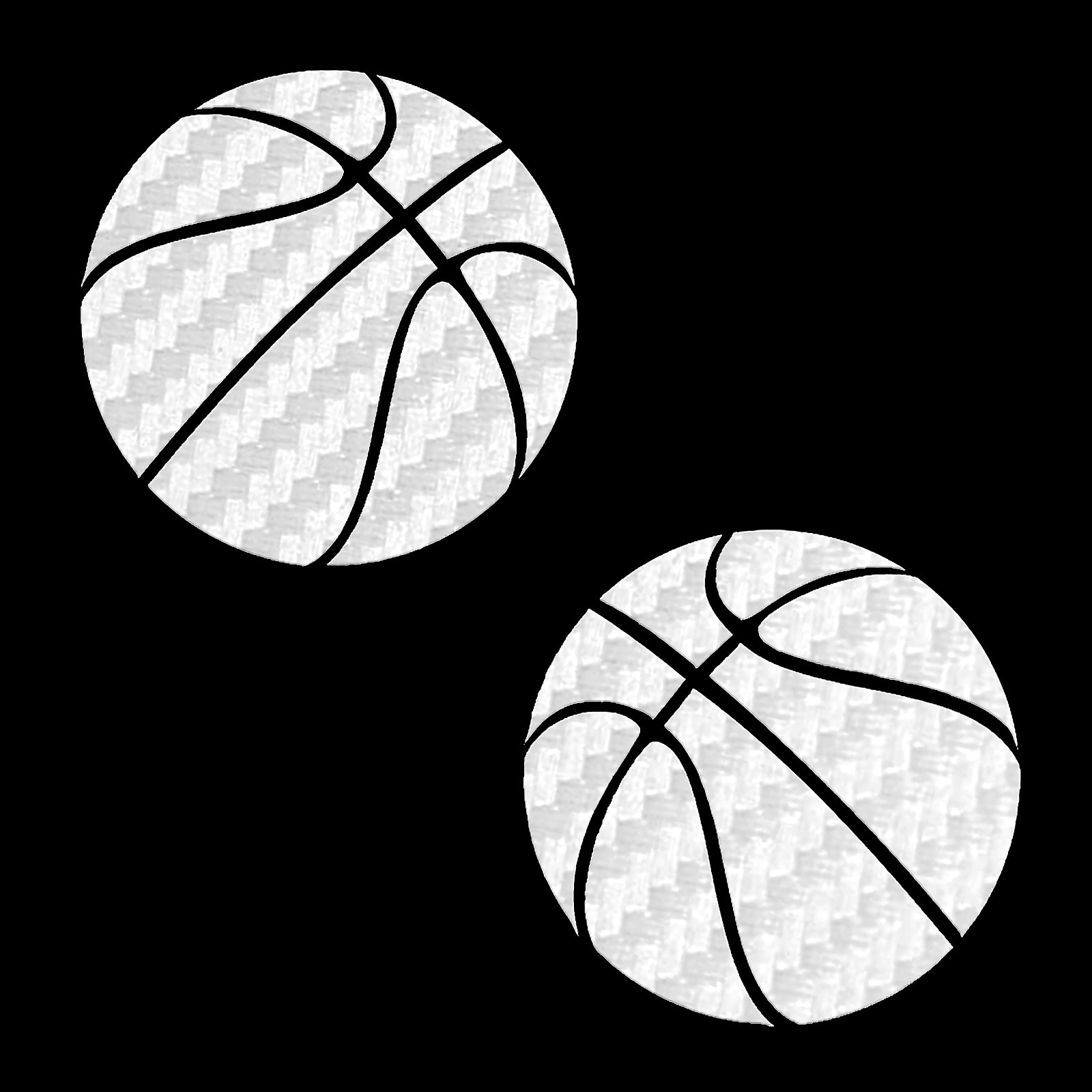 Carbon Fiber Basketball Sticker Decals