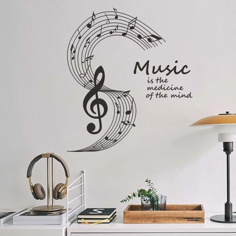 Large Music Notes Wall Decal Set – 20×18 Inch Vinyl Lovers Mural for Wall, Ki…