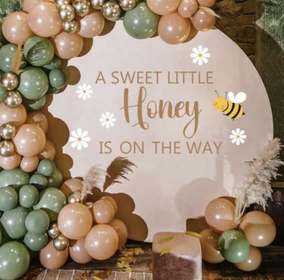 A Little Honey is on The Way Wall Decal,Bee Them Welcome Baby Shower Decor,Ge…