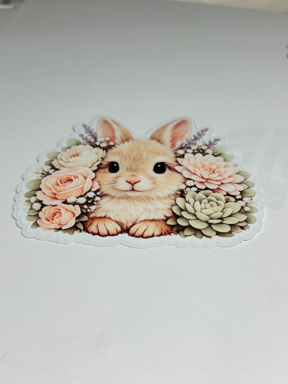 Matte or glossy bunny sticker
