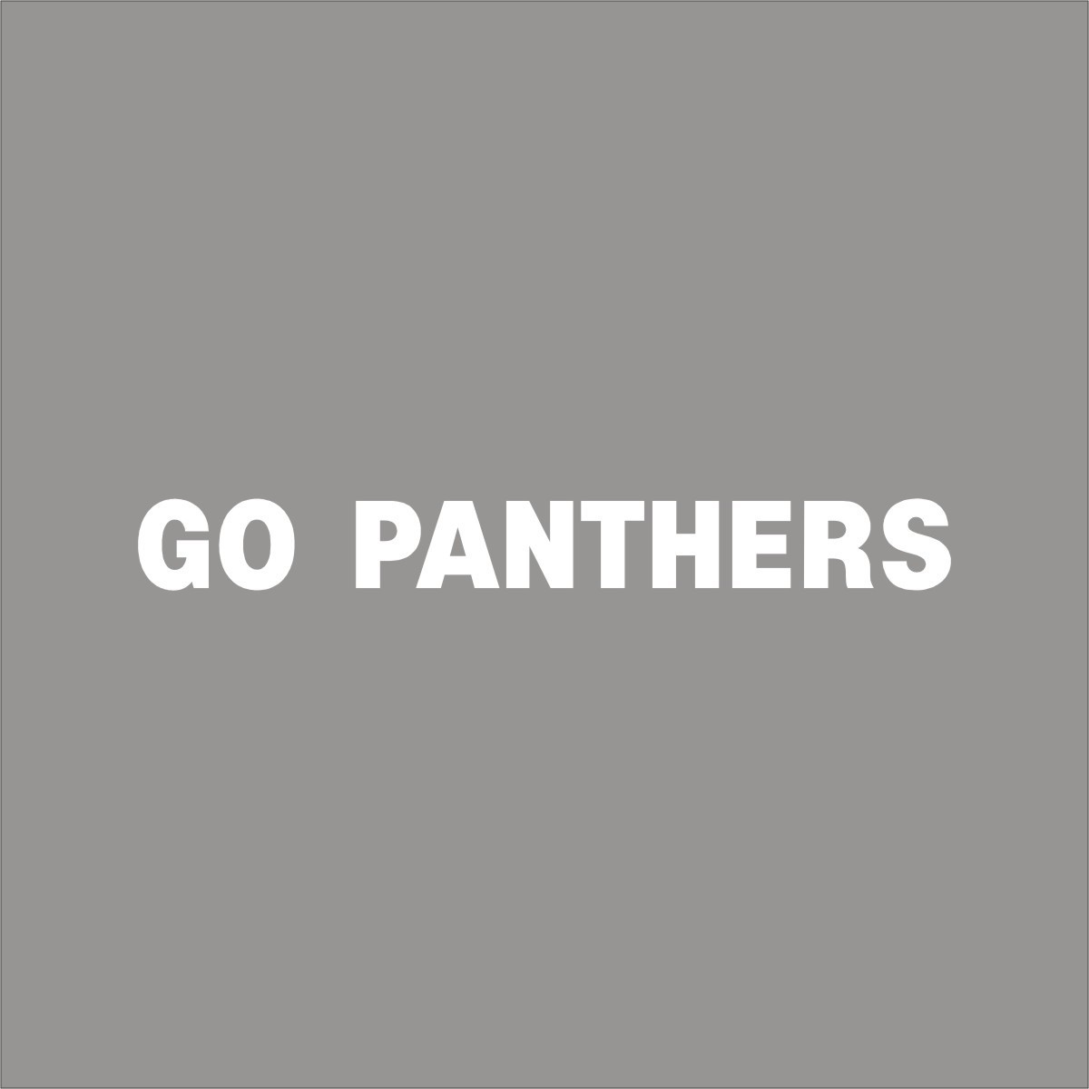 Go Panthers Your Team 1 Color Vinyl Decal Sticker Car Window Wall