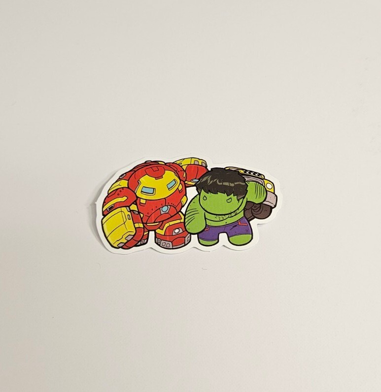The Hulk And Hulkbuster – Laptop Sticker / Skateboard Decal