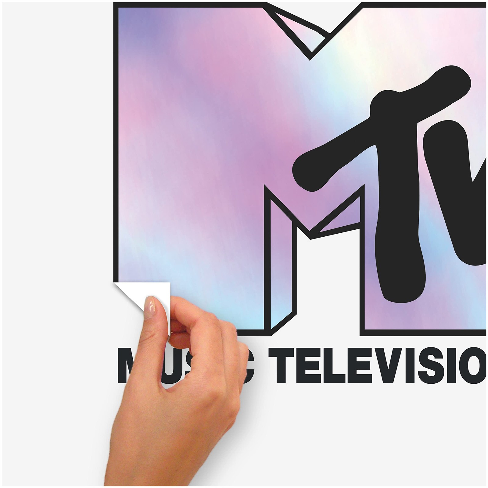 RMK5268GM MTV Holographic Peel and Stick Giant Wall Decals