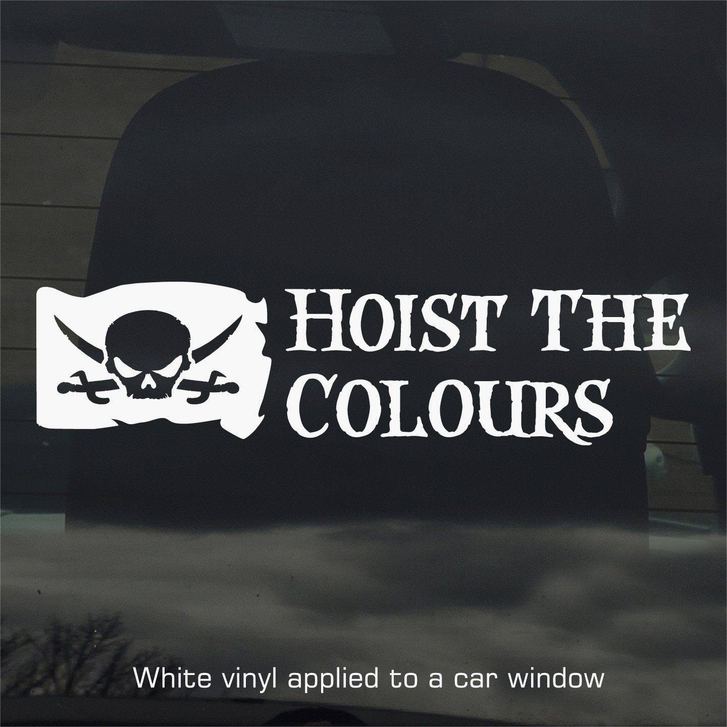 Hoist The Colours Pirate Flag Vinyl Sticker Decal Jolly Roger