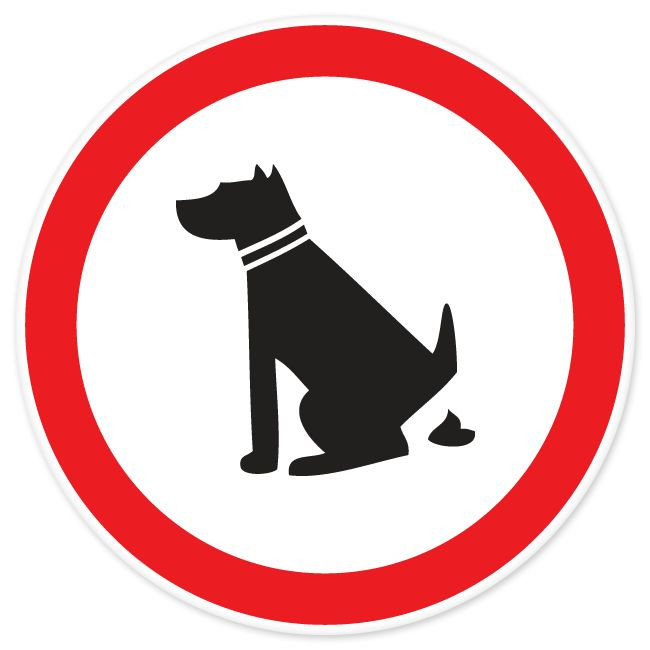 Dog Poop car bumper sticker 4" x 4"