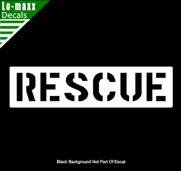 Rescue Aircraft Markings Graphic Durable High Performance Die Cut Vinyl Decal