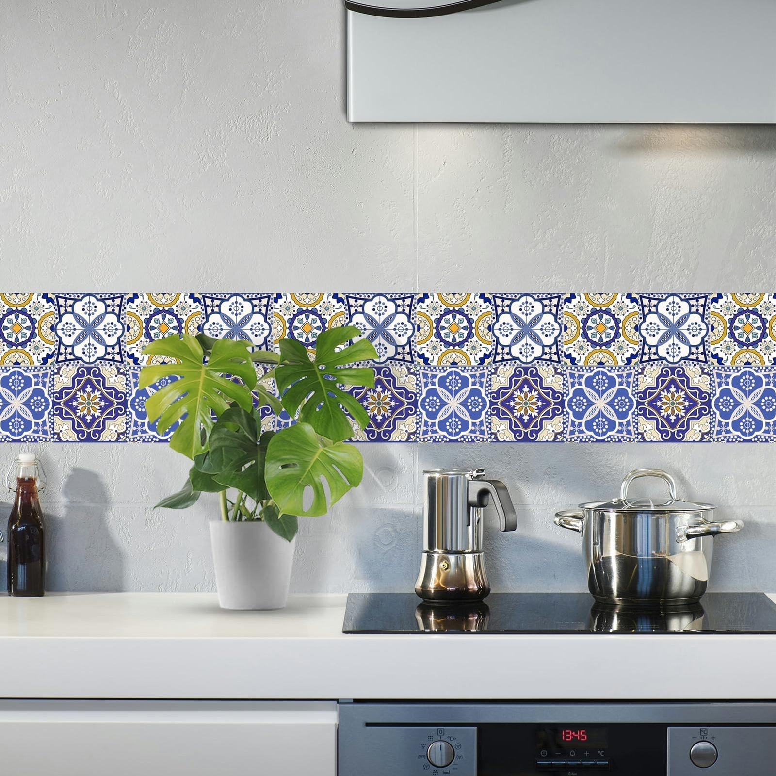 12 Pcs(6"x6") Retro Mexican Tile Stickers Peel and Stick Decorative Backsplas…