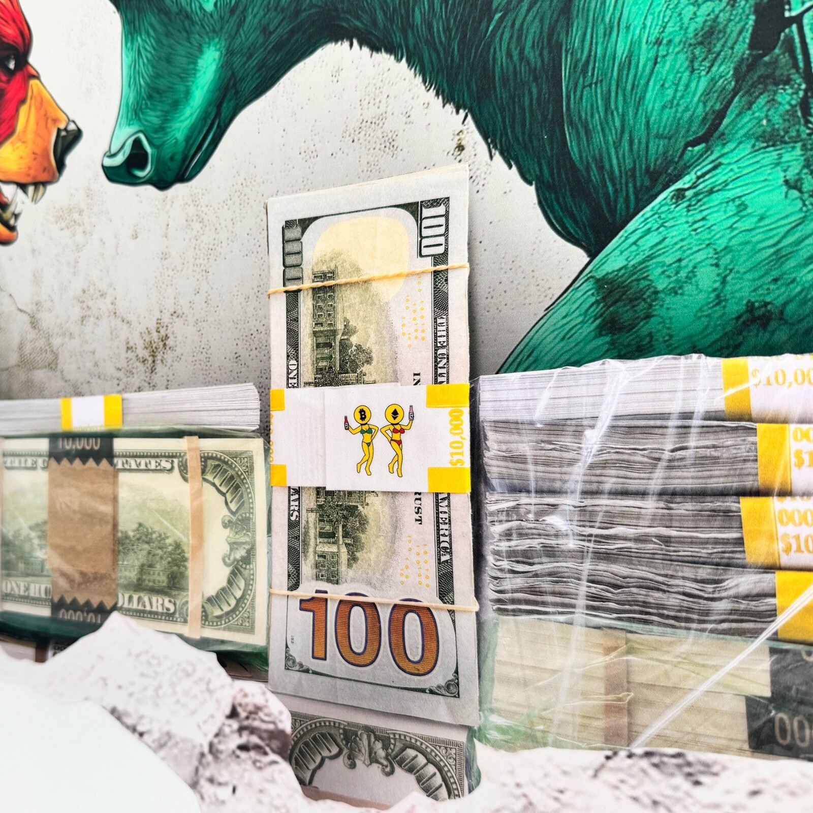 Wall Street Bull vs Bear Money Premium Vinyl Decal