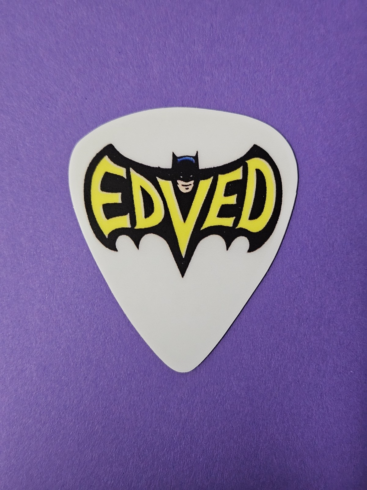 Pearl Jam Custom Vinyl Sticker EV Guitar Pick 1.75"x2" Batman EdVed