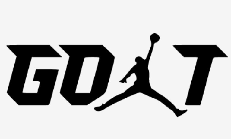 GOAT Michael Jordan Jumpman Sticker Decal 2×6, car, laptop, mug