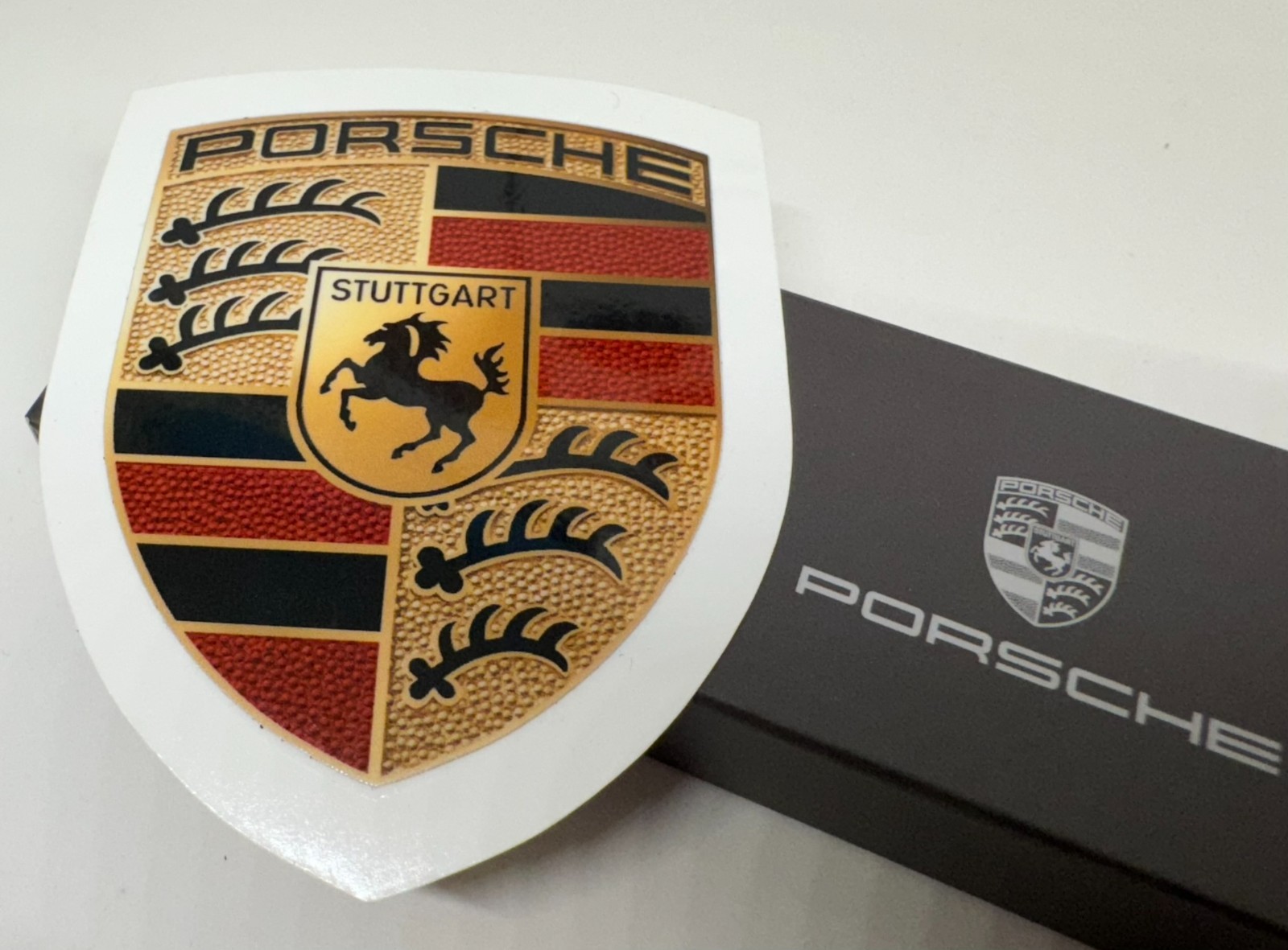 OEM Porsche Crest Sticker Logo Emblem Badge Bonnet WAP0130050MCST Genuine Black