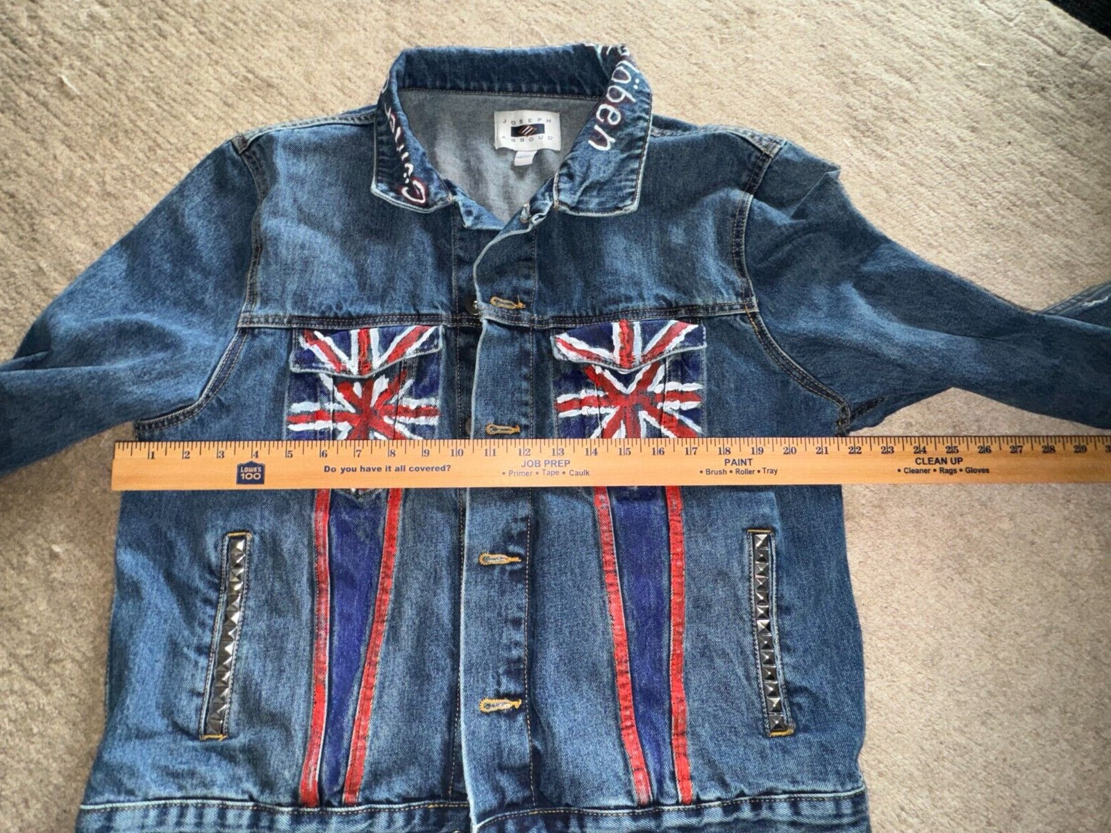 DEF LEPPARD DENIM HANDMADE JACKET- BETTER TO BURN OUT THAN FADE AWAY- PHOTOGRAPH