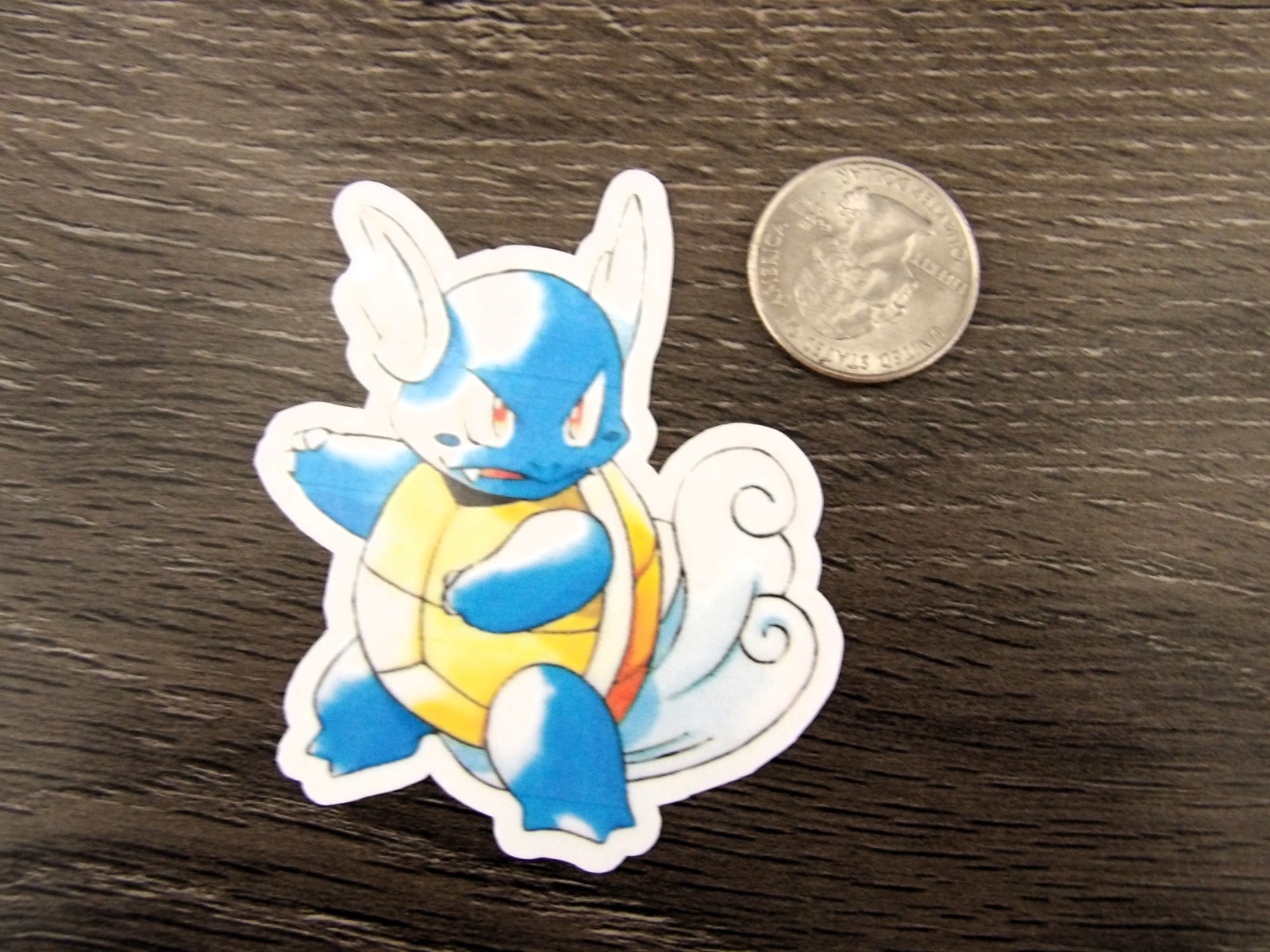 Gen 1 Squirtle, Wartortle, & Blastoise Stickers – Lot of 3 – Red & Blue Artwork