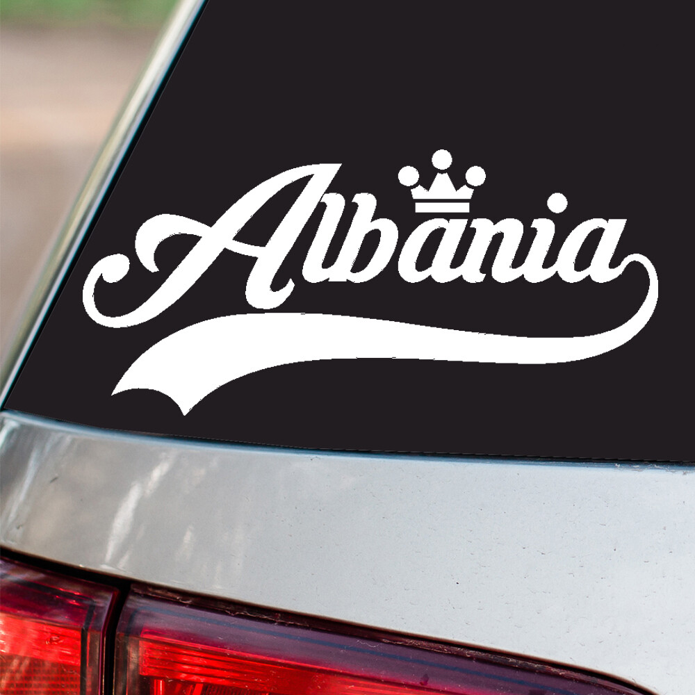 Albania Sticker Country Pride all sizes chrome and regular vinyl colors