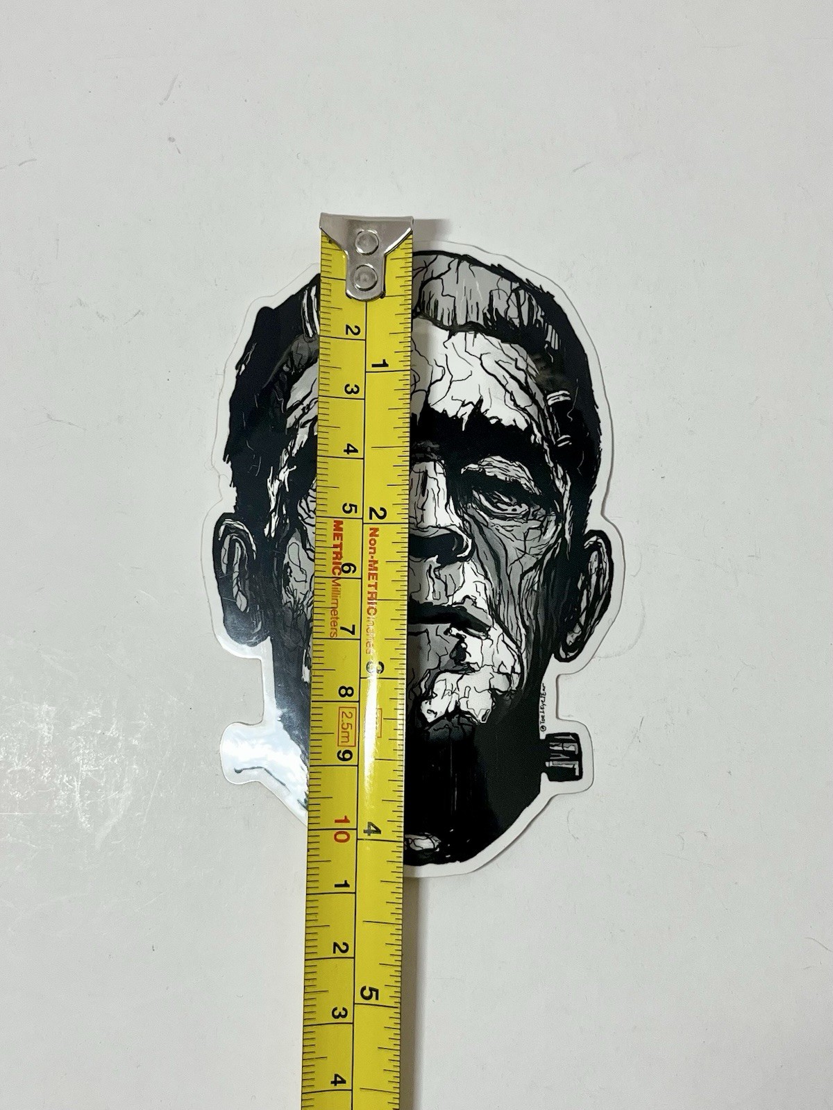 Frankenstein Monster Sticker Horror Art Gothic Decor Decal 4”