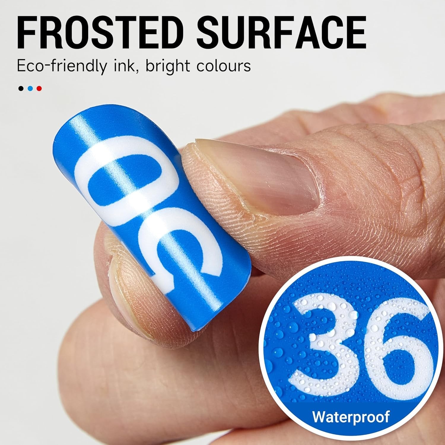 1-50 Blue Number Vinyl Stickers 1.2" Waterproof Self-Adhesive Consecutive Decals