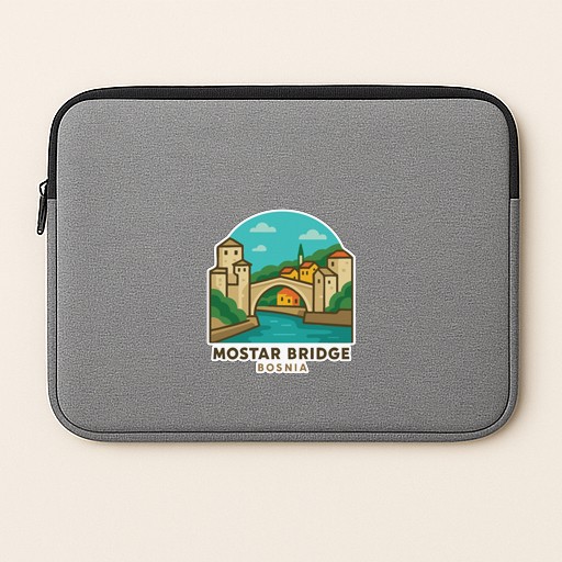 Mostar Bridge Bosnia Iron On Heat Transfer Vinyl HTV Die-Cut Symbolic Landmark